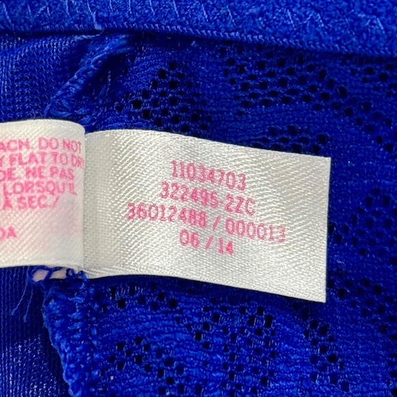 PINK Victoria's Secret Royal Blue Lace Push-up Bra with Pink Lining Bralette - Picture 14 of 15